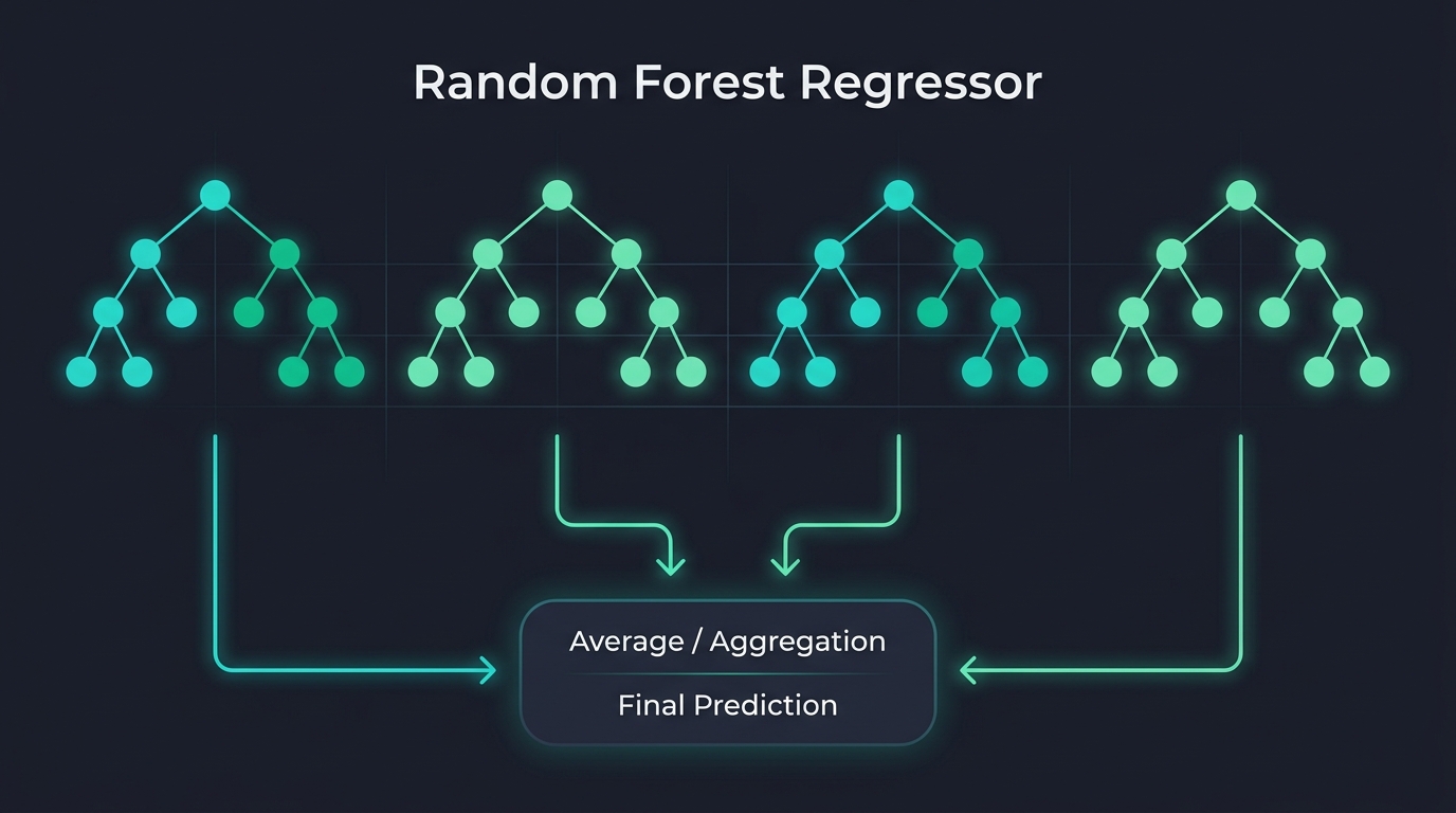 Random Forest Regressor ensemble diagram