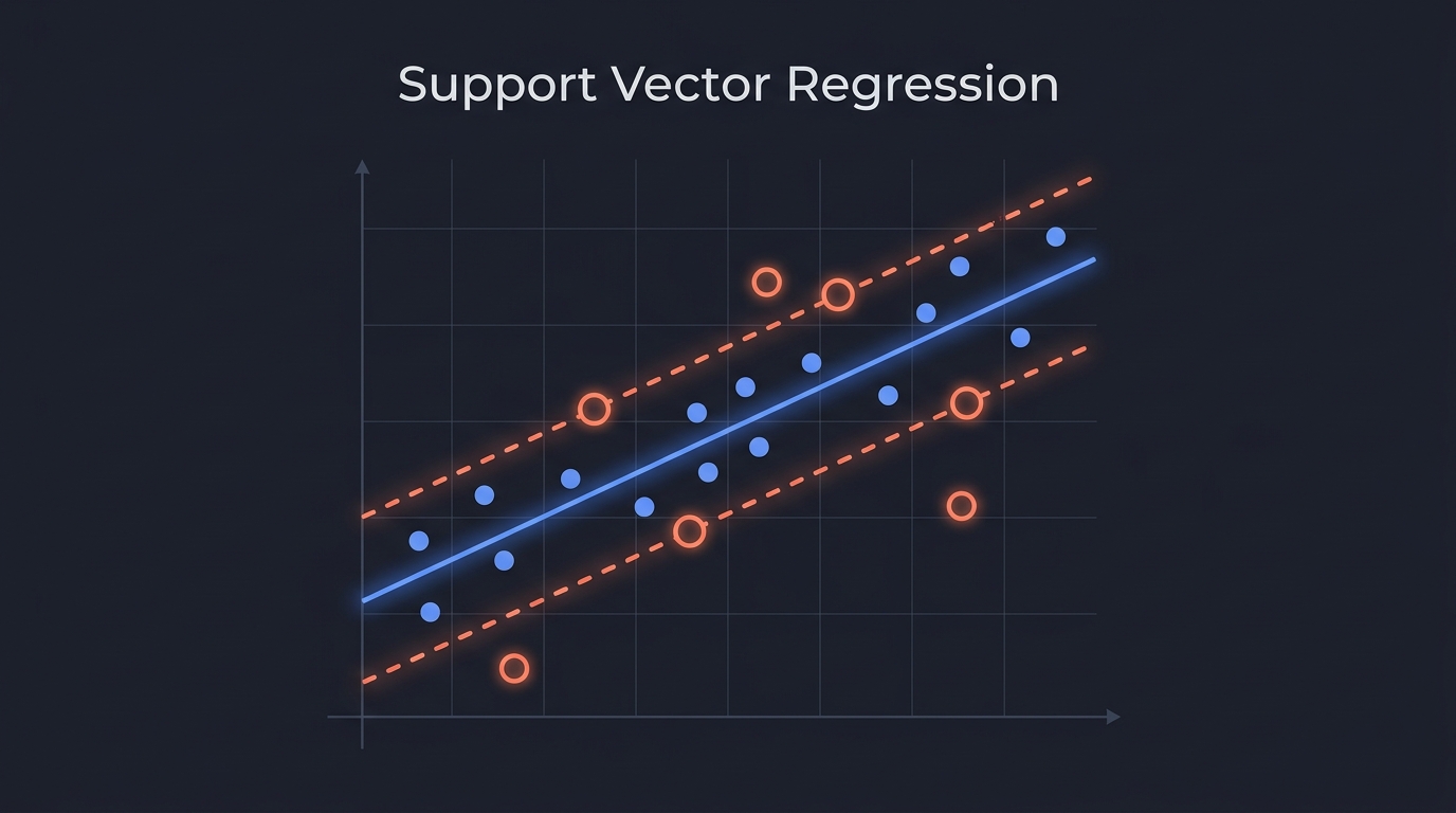 Support Vector Regression epsilon-tube diagram